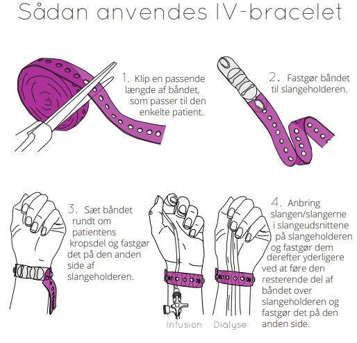 Medow IV bracelet slangeholder, hvid, 10 stk/ps.
