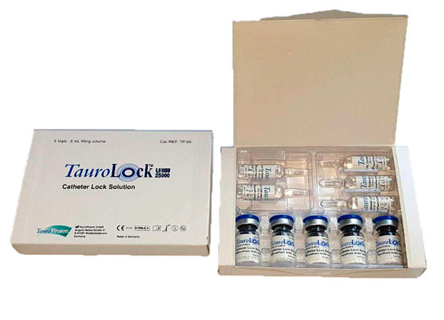 TauroLock™-U25.000 m/Urokinase 5 x 5 ml., hætteglas og ampul