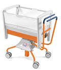 Matris vugge/krybbe m/nedfældige sider 94x57x96-107 cm (L/B/H), ORANGE