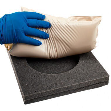 Hovedunderlag m/selvjusterende centerskål 22,9 x 25 x 5,7 cm