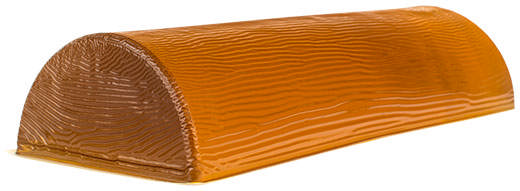 Semi-rund lejringspude 36 x 15 x 7,6 cm