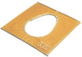 Toiletsædering, gele, m/lukket front 40,6 x 40,6 x 1,6 cm (B/D/H)