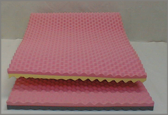 Kombimadras 80x200x6 cm rosa/grå, 70-120 kg