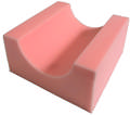 Arm/benstøtte u-profil, rosa tempraflex,10x20x20 cm (H/B/L)