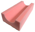 Arm/benstøtte u-profil, rosa tempraflex,10x20x40 cm (H/B/L)