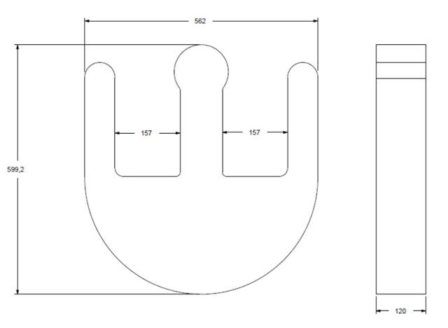 Posturò Save lejringspude str. XL, 100-200 kg, blå (015815)