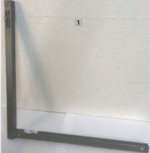 L-rør stel + rørprop til senge-/læsebord med plastcoating