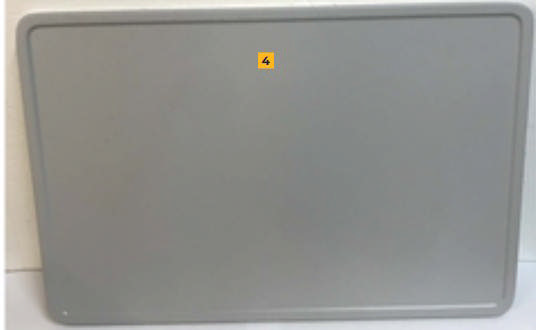 Bordplade, 60x40 cm til senge-/læsebord med plastcoating