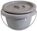 Toiletspand inkl. låg, grå Ø32/25 (udv./indv.), 17,5cm