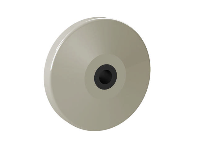 Fenderhjul, grå gummi m/kerne af hård plast,  Ø100mm/Ø12,5mm
