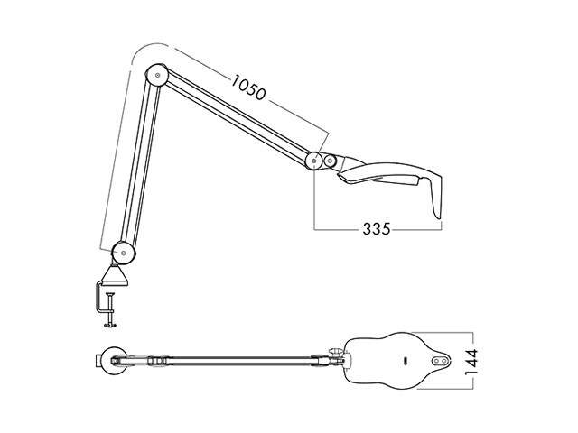 Medicinsk undersøgelseslampe (inkl. kabel + plug) LED - LHH G2 C105 AWh 1300 940 P DK