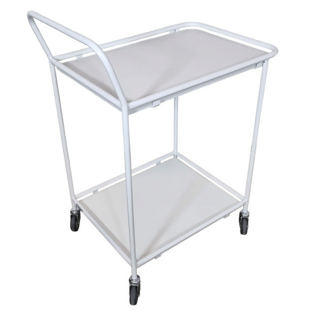 Bordvogn m/slingrekant og skubbebøjle 2 hylder, 100x60x101 cm (L/B/H)