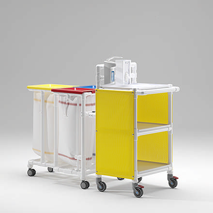 Plejevogn MC 633 S 173,5 x 71  x 142,5  cm (L/B/H)