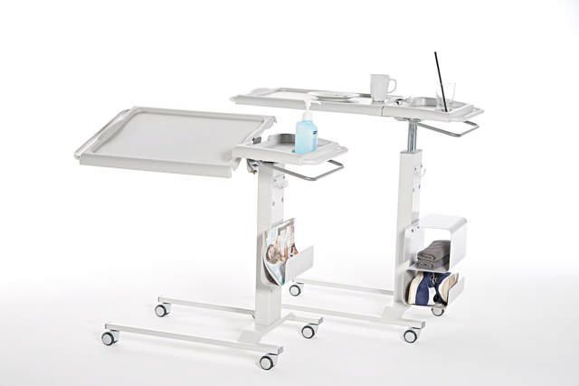 Sengebord BT Plus, drejeflade trinløs højdejust., 79-104 cm