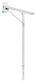 Toiletstøtte m/støtteben - M5 Højdeindst. 76-94 cm, d. 74 cm