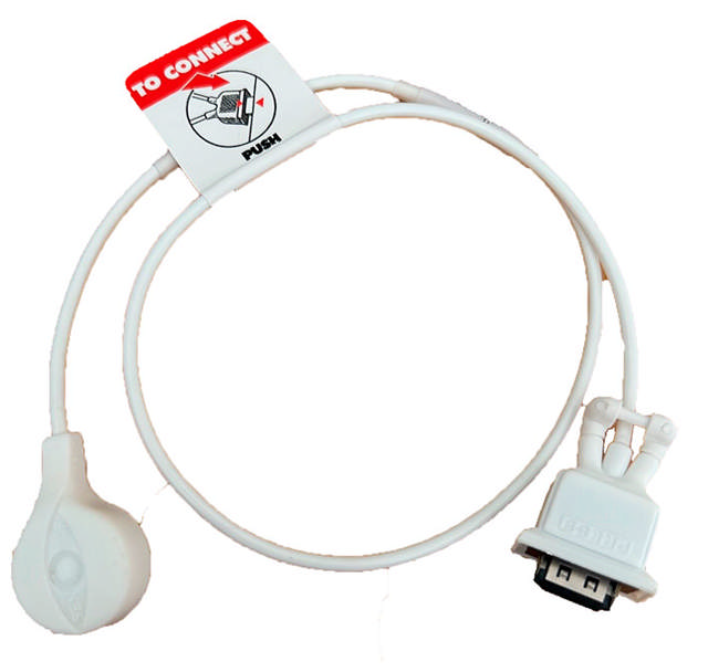 RTest V5 kabel, UDEN halskæde hvid, 40 cm