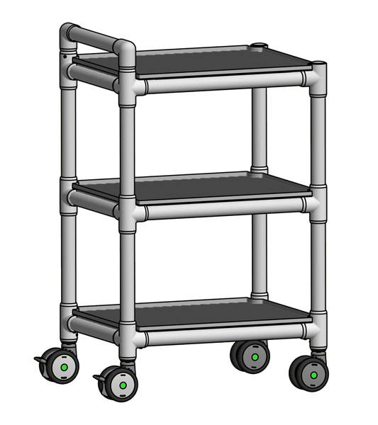 MR Bordvogn MPC253MRT 67,5x52x109 cm (L/B/H)