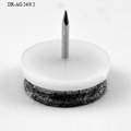 Glidesøm m/filt Ø19mm, grå/natur, base 9mm høj