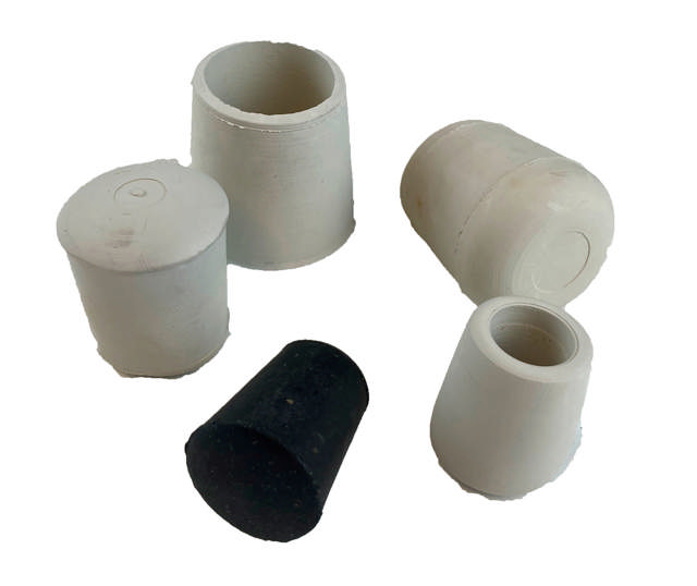 Gummi dupsko til runde rør