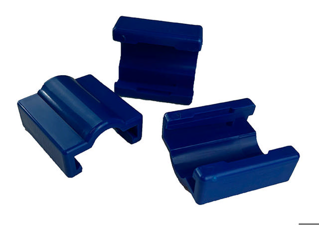 Låseklemme til blå glideskinne til Expresso stabelvogn/sækkevogn