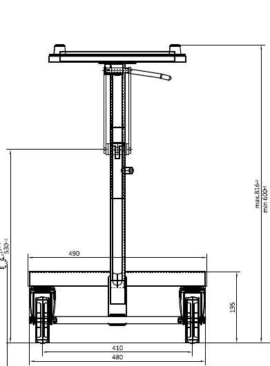 Bordflytter/Bordløfter model LDSW-490.001