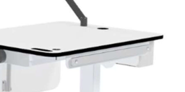 Kulisseskinne, alu, inkl. bøsninger og skruer til Hera dokumentationsbord