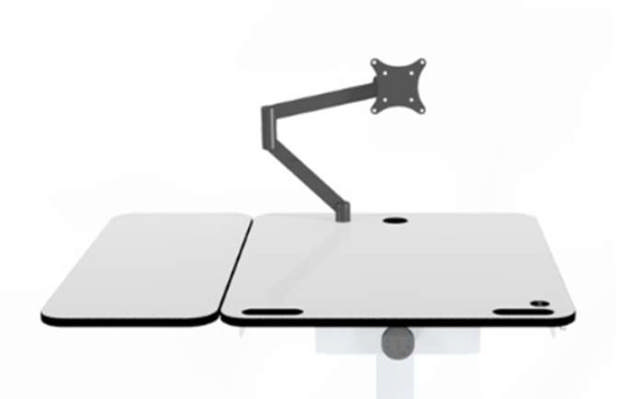 Sideplade, 30 x 72 cm (B/D), inkl. beslag og hænglser til Hera dokumentationsbord