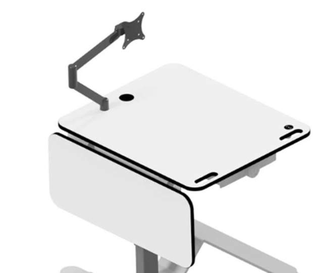 Sideplade, 30 x 72 cm (B/D), inkl. beslag og hænglser til Hera dokumentationsbord