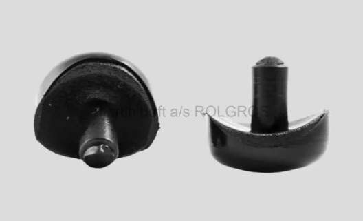 Glidesko m/tap, til runde rør, rund